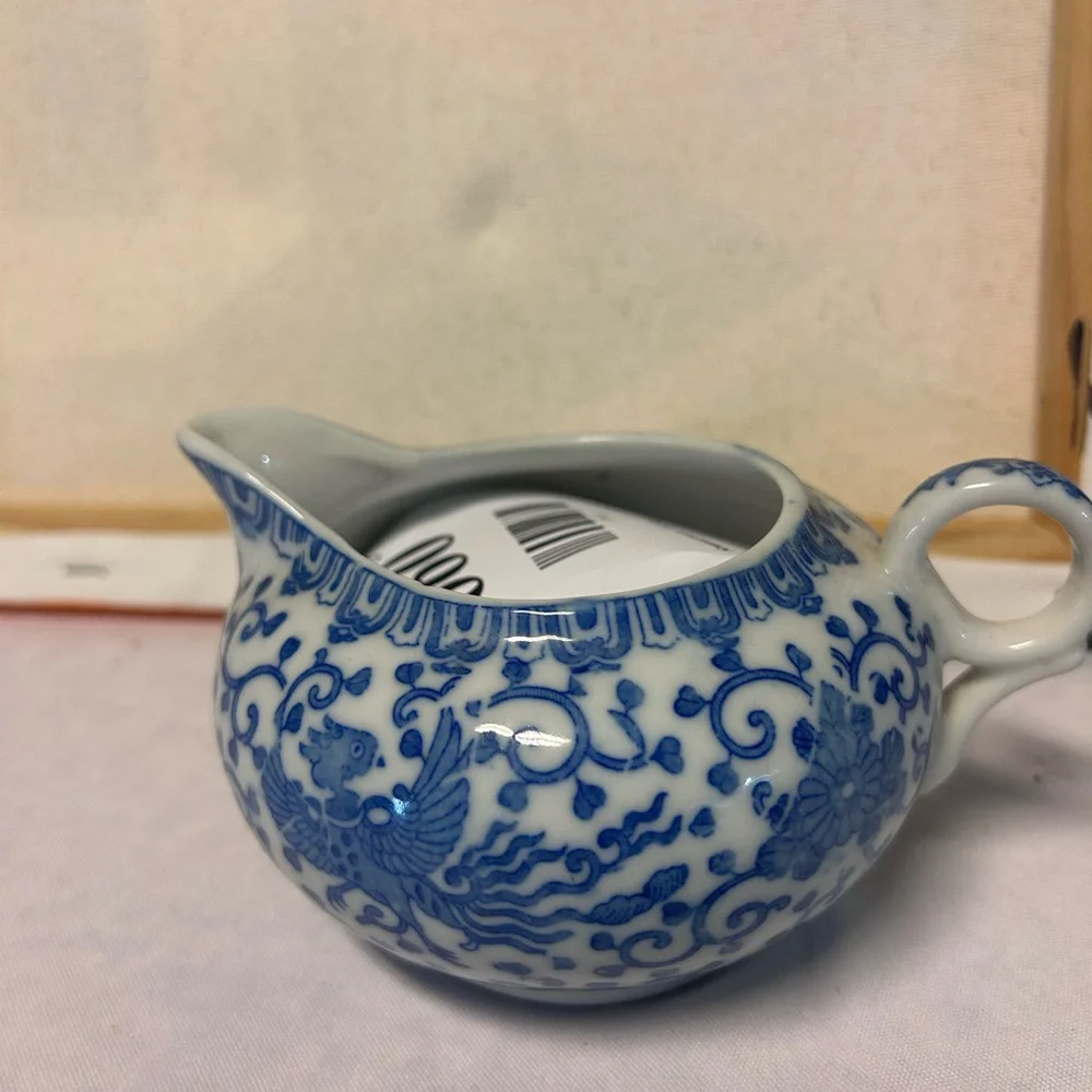 Blue and White Ceramic Decorative Accent